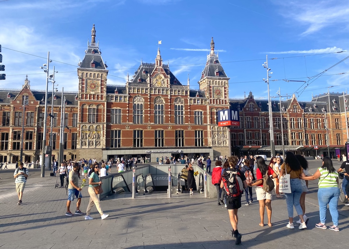 Amsterdam Centraal Station is the starting point for most visitors